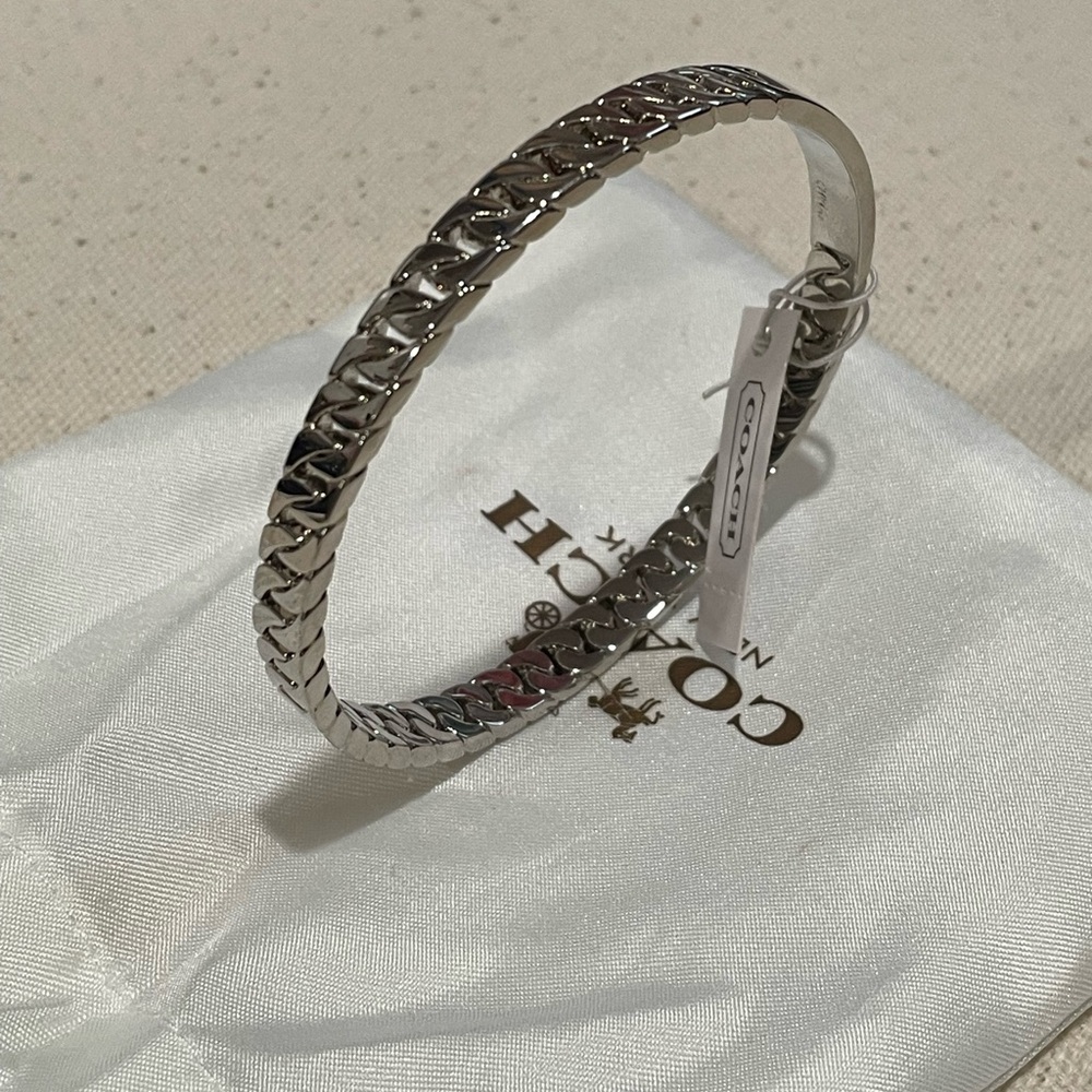 Coach Silver Chain Bangle - Picture 2 of 3
